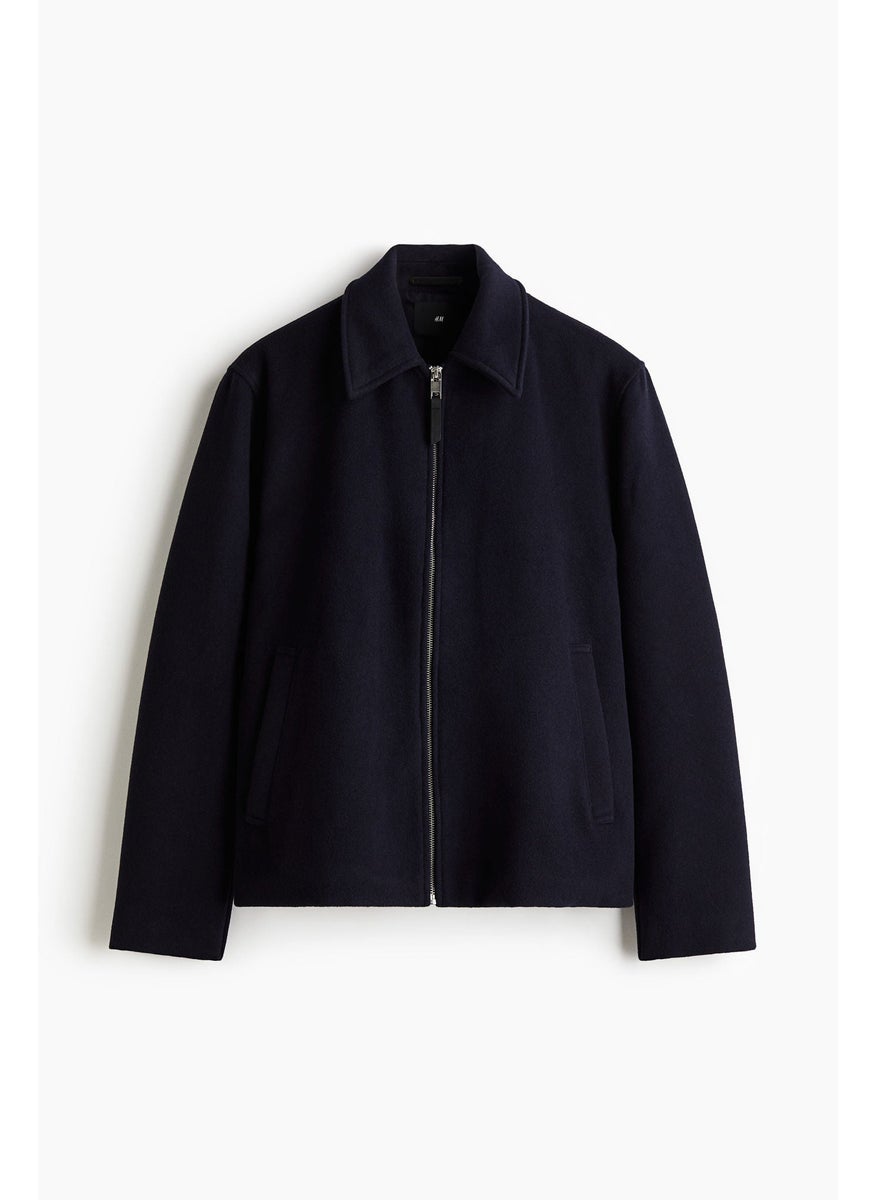 Regular Fit Wool-Blend Shacket