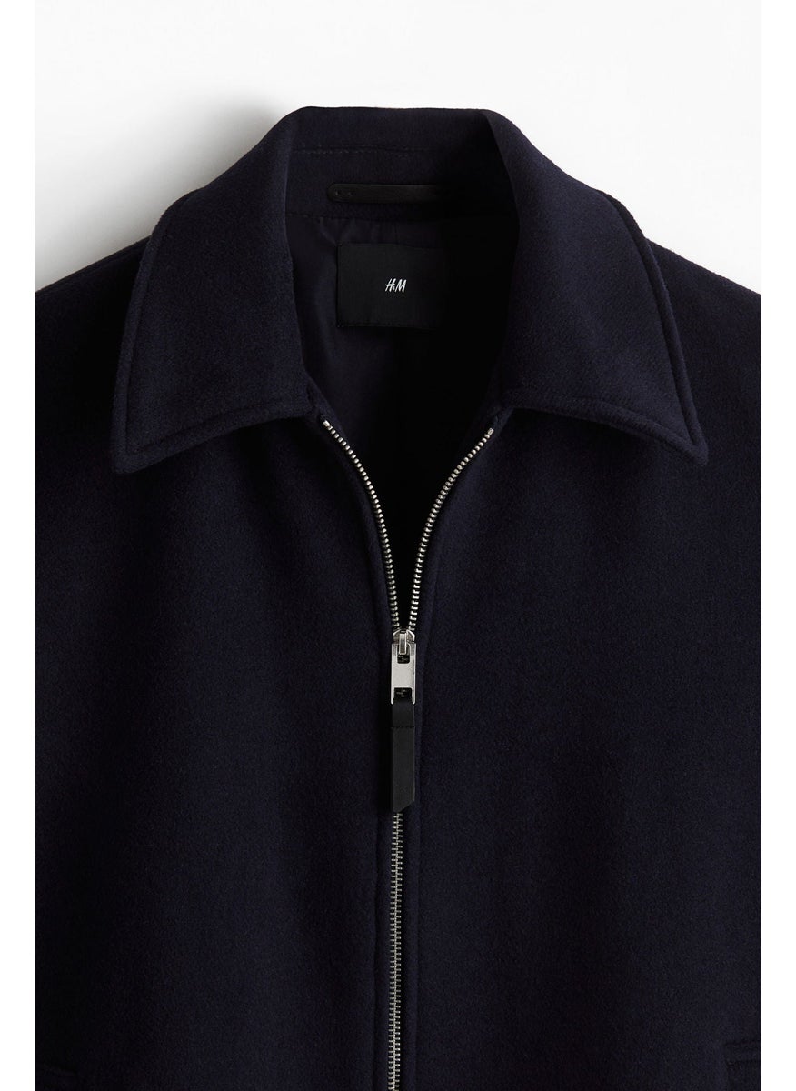Regular Fit Wool-Blend Shacket