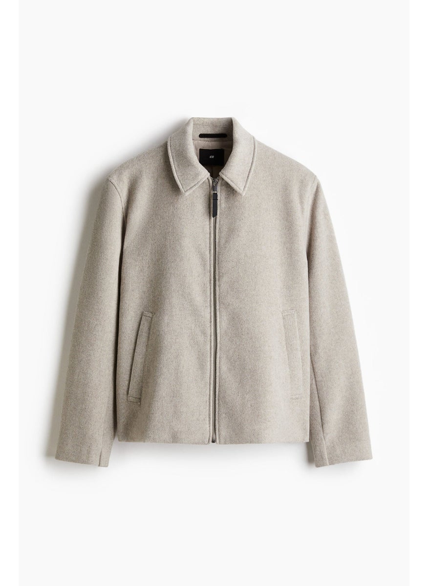 Regular Fit Wool-Blend Shacket
