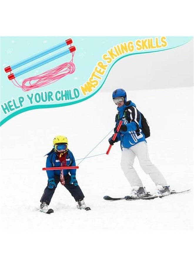 4 Pcs Kids Ski Trainer Ropes, Downhill Simple Harness Free Design Straps for Teaching Children Skiing Safely