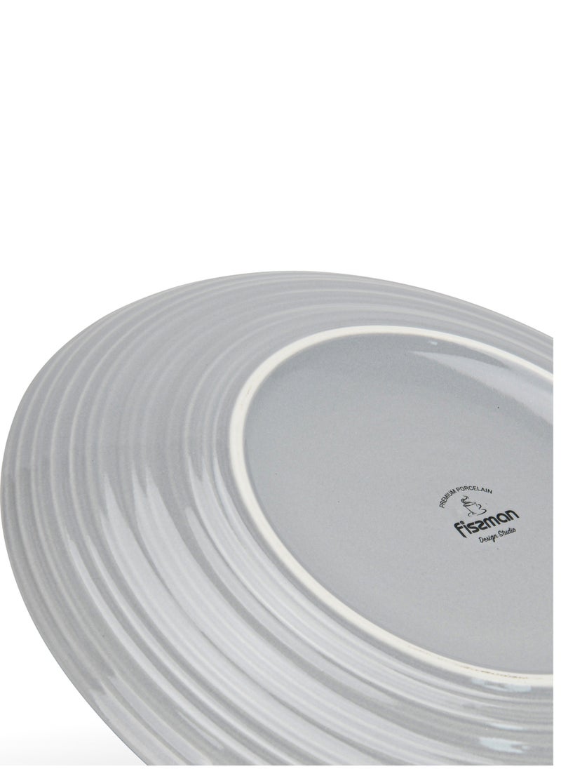 2-Piece Dinner Plate 26cm, Porcelain Round Plates Firmina Series, Elegant Golden Rim Dinnerware Set, with Smooth Glossy-Finish Plates