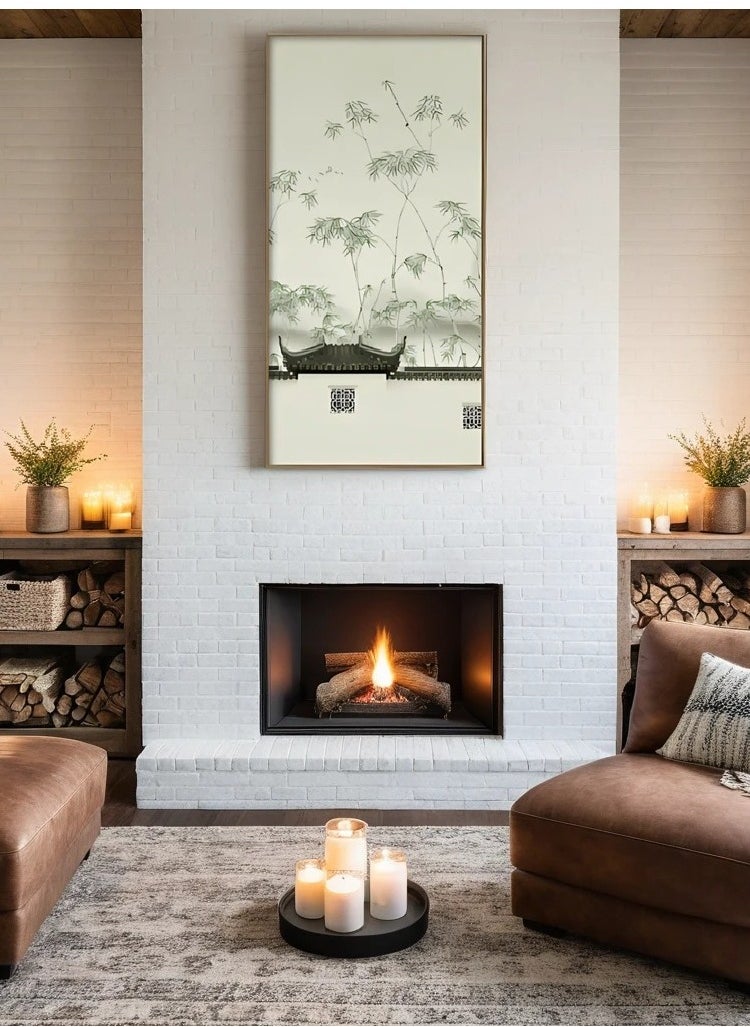 Textured Silk Art in Grey Gold Solid Wood Frame - 70x140 cm LTK-22030055