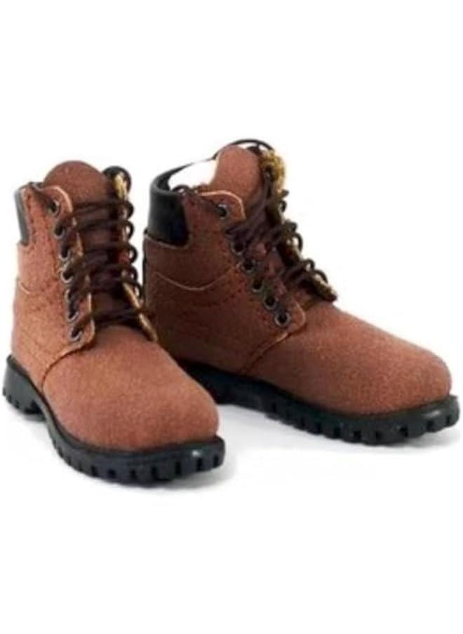 1/6 Scale Action Figure Accessory: Men's Hiking Boots Model for 12-inch Miniature Collectible Figure MDXC Fawn