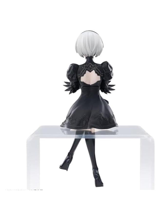 2Byorha Figure 2B Noodle Stopper Figure 2Bautomata Statue, 15cm Sitting Pose Anime No.2 Type B Action Figure Model Sculpture, PVC Handmade Collectible Desktop Decoration