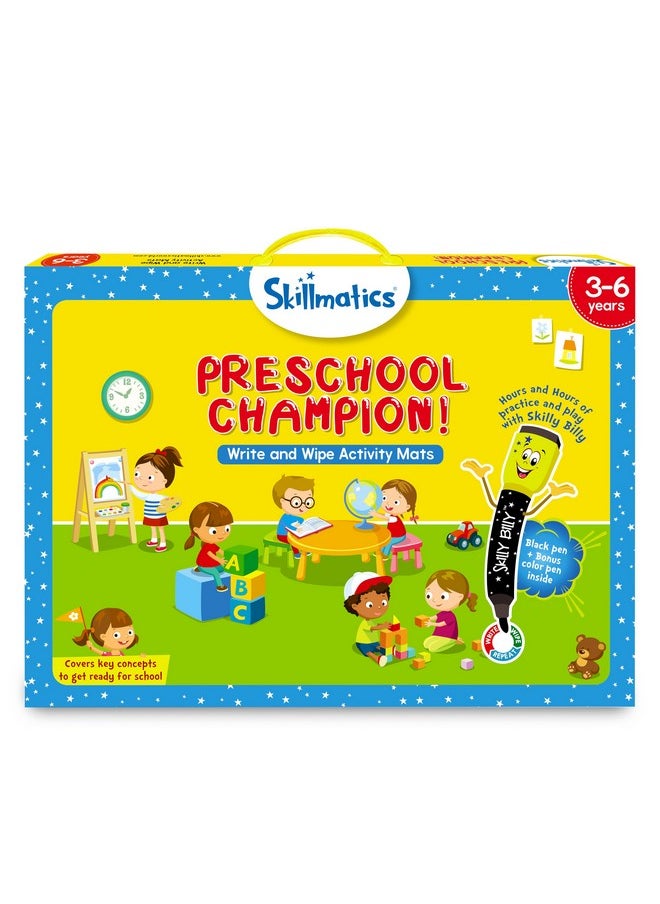 Skillmatics Educational Game - Preschool Champion, Kindergarten Learning Activity For Kids, Toddlers, Supplies For School/Classroom, Gifts For Girls & Boys Ages 3, 4, 5, 6, Multicolor