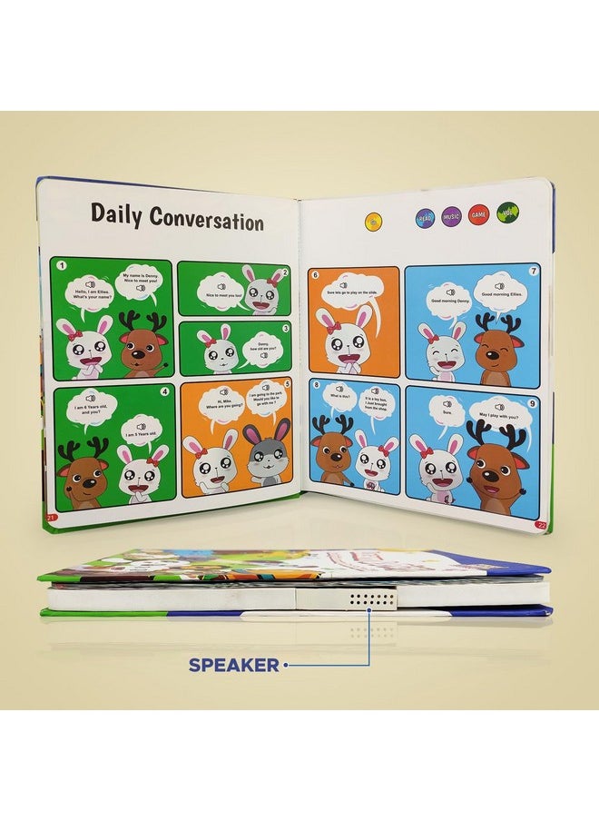 NHR Kids Intelligence Book English Letters & Words Learning Sound Book , Fun Educational Toys , Activities with Numbers , Shapes , Animals Phonetic Learning Book for Toddlers (Multicolor)