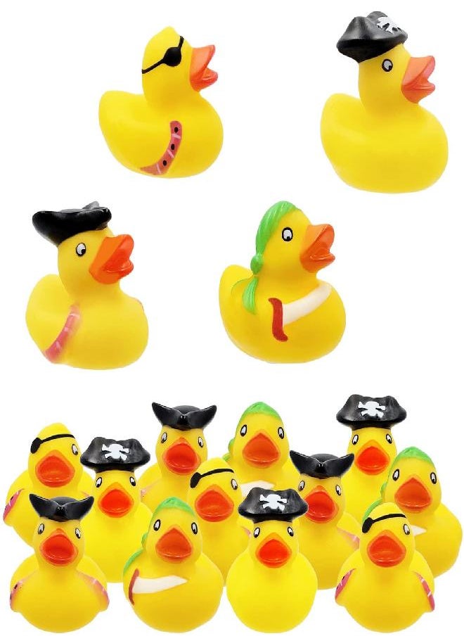 St. Patrick's Pirate Rubber Duck Toy Duckies for Kids, Bath Birthday Projects Gifts Baby Showers Classroom Summer Beach and Pool Activity Party Favors, 2