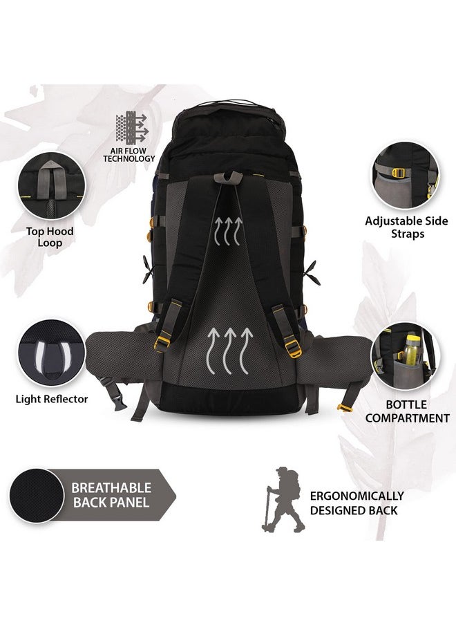 Impulse rucksack bags 60 litres travel bag for men tourist bag for travel backpack for hiking trekking Bag for men camping thames blue bag with 1 Year Warranty Large