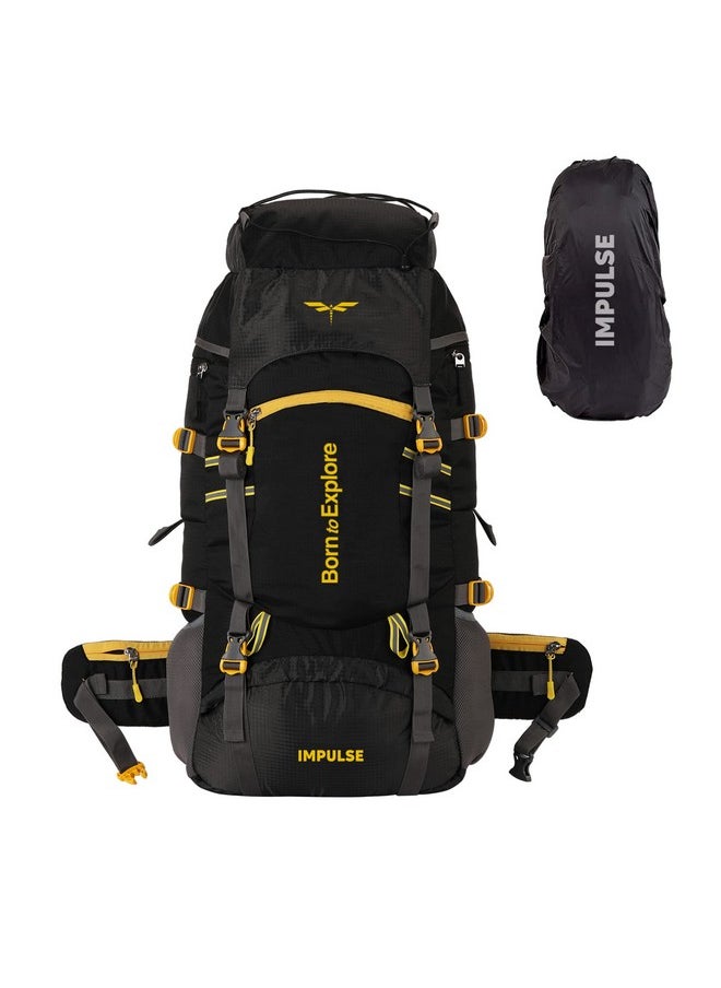 Impulse rucksack bags 60 litres travel bag for men tourist bag for travel backpack for hiking trekking Bag for men camping thames blue bag with 1 Year Warranty Large