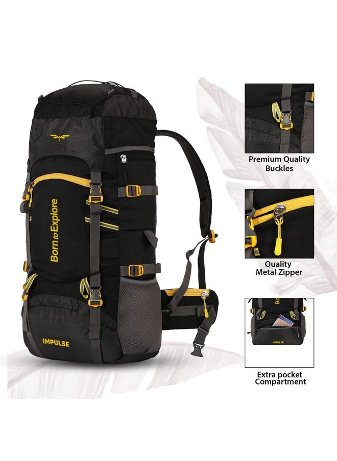 Impulse rucksack bags 60 litres travel bag for men tourist bag for travel backpack for hiking trekking Bag for men camping thames blue bag with 1 Year Warranty Large
