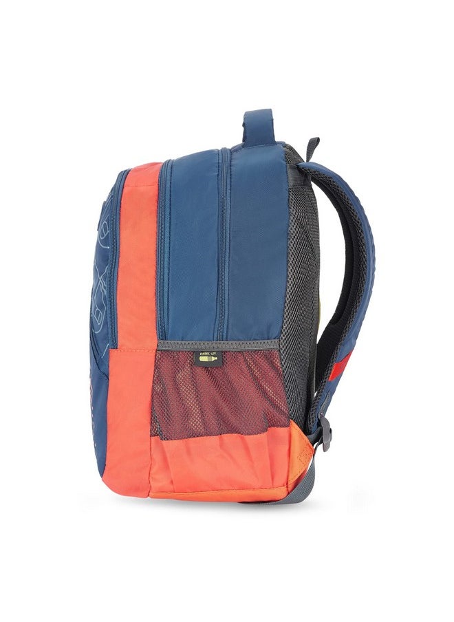 Skybags Riddle Blue Orange 46 Cms Casual Backpack with Raincover