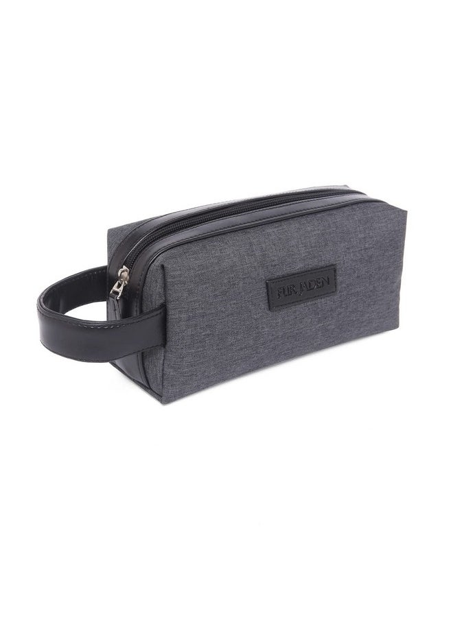 Fur Jaden Travel Toiletry Kits Essentials Bag for Men and Women Shaving Kit Organiser Make Up and Gadget Pouch Hygiene Bag (Grey)