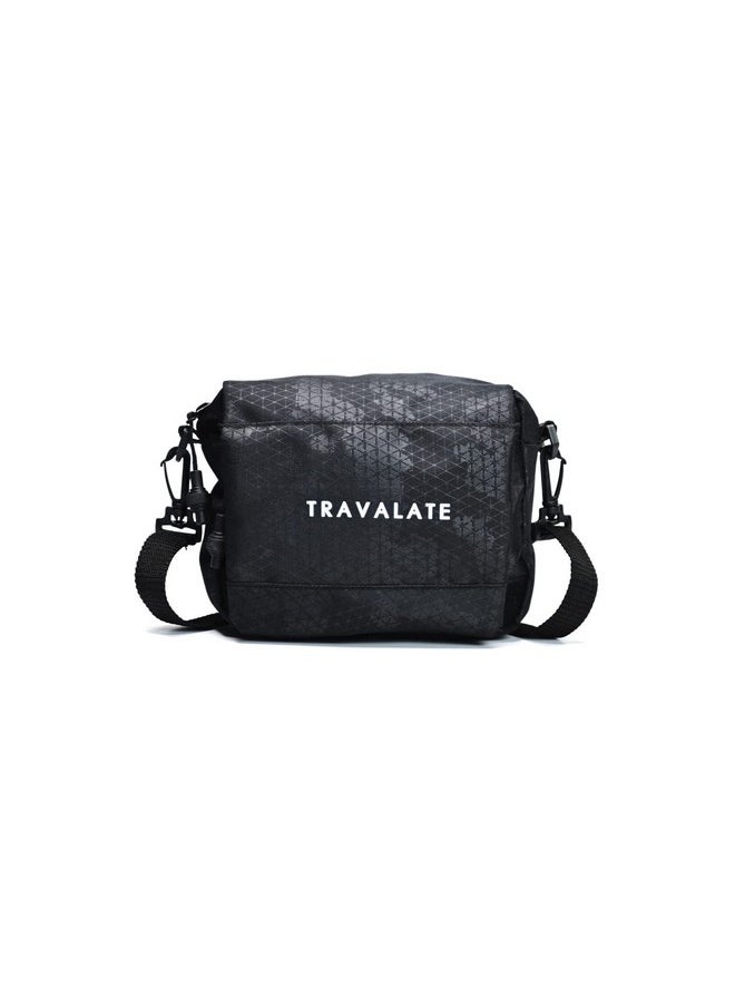 Travalate Black Compact Messenger Bag/Waist Bag For Unisex Detachable Strap Multipurpose Waist Bag Crossbody Travel Bag, Sling, Shoulder Bag (17 X 5 X 15 Cm)