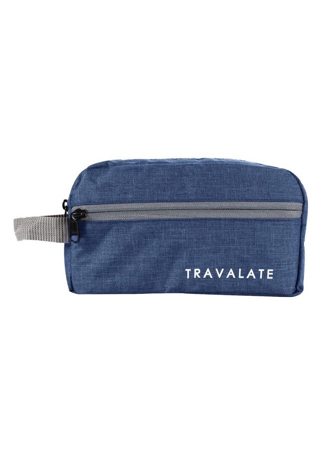 TRAVALATE Solid 13 Cms Cosmetic Pouch (L_TR1580_Blue)
