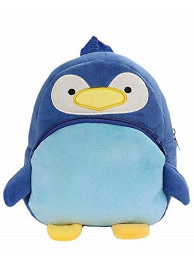 blue tree Kid's Soft Velvet Cartoon School Plush Combo Backpack,Mini Bag,Travel Bag for Baby Boy/Girl (Spiderman & Penguin)
