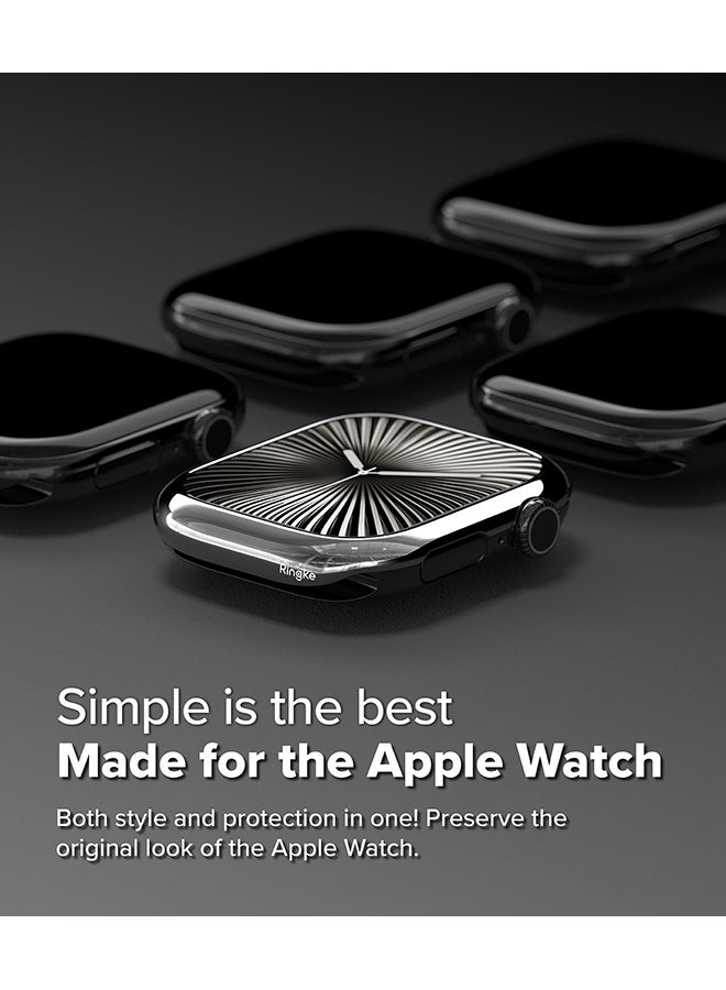 Bezel Styling For Apple Watch 10 42mm Case, Stylish Stainless Steel Frame, Anti Scratch Protector Adhesive Lightweight Cover Accessory - 42-01 - Clear