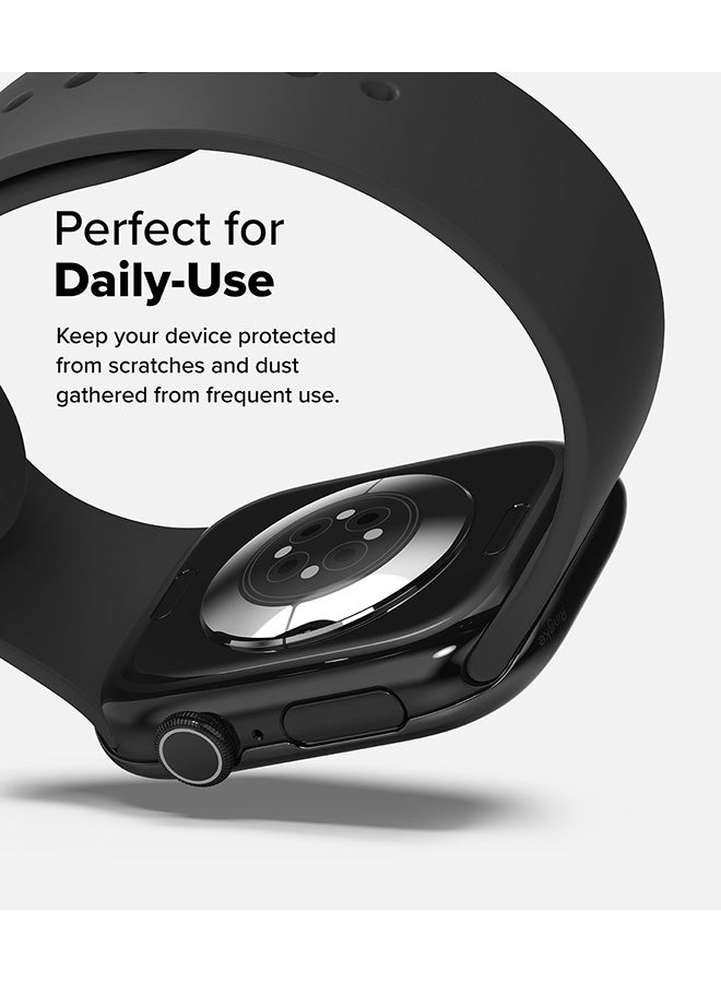 Bezel Styling For Apple Watch 10 46mm Case, Stylish Stainless Steel Frame, Anti Scratch Protector Adhesive Lightweight Cover Accessory - 46-01 - Clear