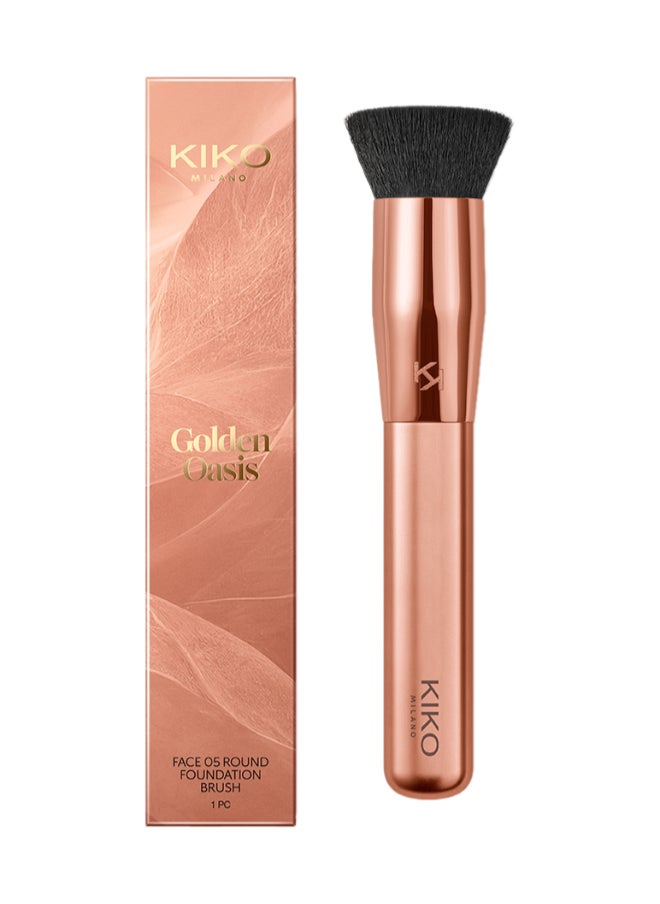 Golden Oasis Face 05 Round Foundation Brush 01