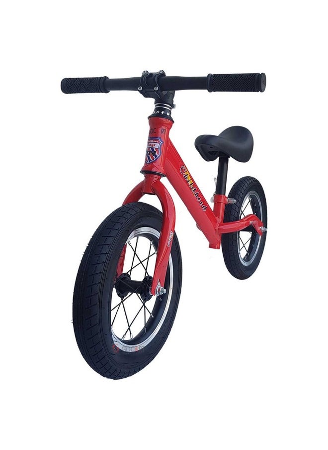 GOCART WITH G LOGO Lightweight Pedal Free Adjustable Seat Spokes Wheel Balance Bmx Bike Bicycle For Girls And Boys (Red, Black), Rigid