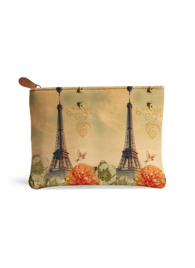 Paper Plane Design Multipurpose Canvas Pouch Bag for Travel Kit Utility Gadgets Makeup Accessories etc.