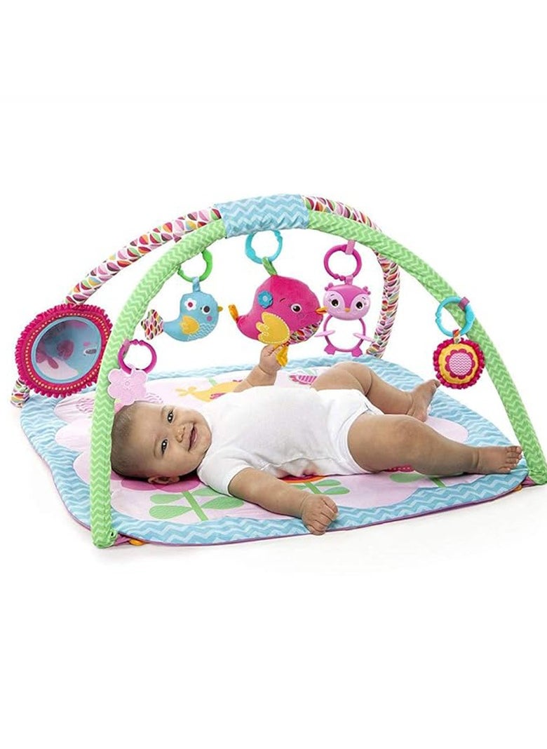 Factory Price Birds Printed Activity Play Gym With Removable Toys