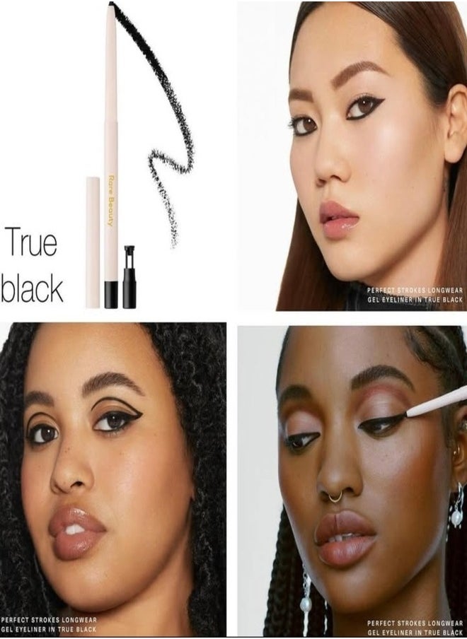 Rare Beauty by Selena Gomez Perfect Strokes Longwear & Waterproof Gel Eyeliner True Black - Black 0.25g