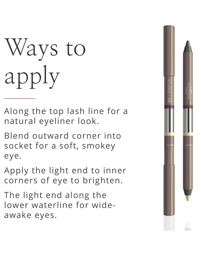 l Lift Longwear Eyeliner High Pigment Smudge Proof Eyeliner Pencil 3 in 1 Liner Brightener and Shadow Eye Pencil Best Eyeliner for Older Skin Shade Sea