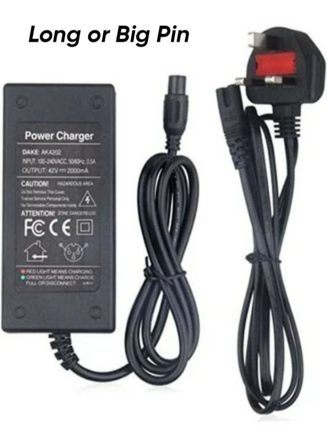 Smart Electric Scooter Self Balancing Hoverboard Battery Charger 42V 2A US Plug