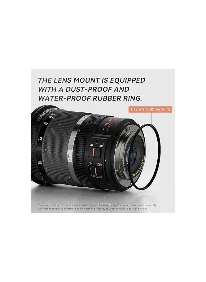 YONGNUO YN12-35mm F2.8-4M Standard Zoom Lens, ASPH Auto Focus for Micro Four Thirds Cameras Panasonic LUMIX Professional Camera Lens
