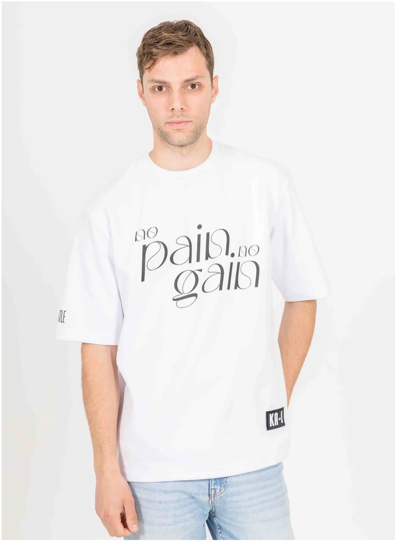 KA-1 NO PAIN NO GAIN T-SHIRT WHITE