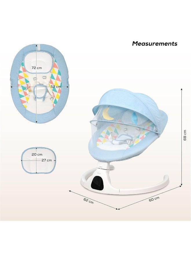 SUPAAR Baby Swings for Infants, Portable Bluetooth Enabled Baby Rocker with 5 Natural Swing Ranges & 10 Preset Sleep Music, Auto-sensing Start-stop System, Remote Control newborn swing