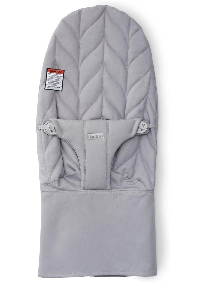 BabyBjörn Fabric Seat for Bouncer, Cotton, Petal Quilt, Light Gray