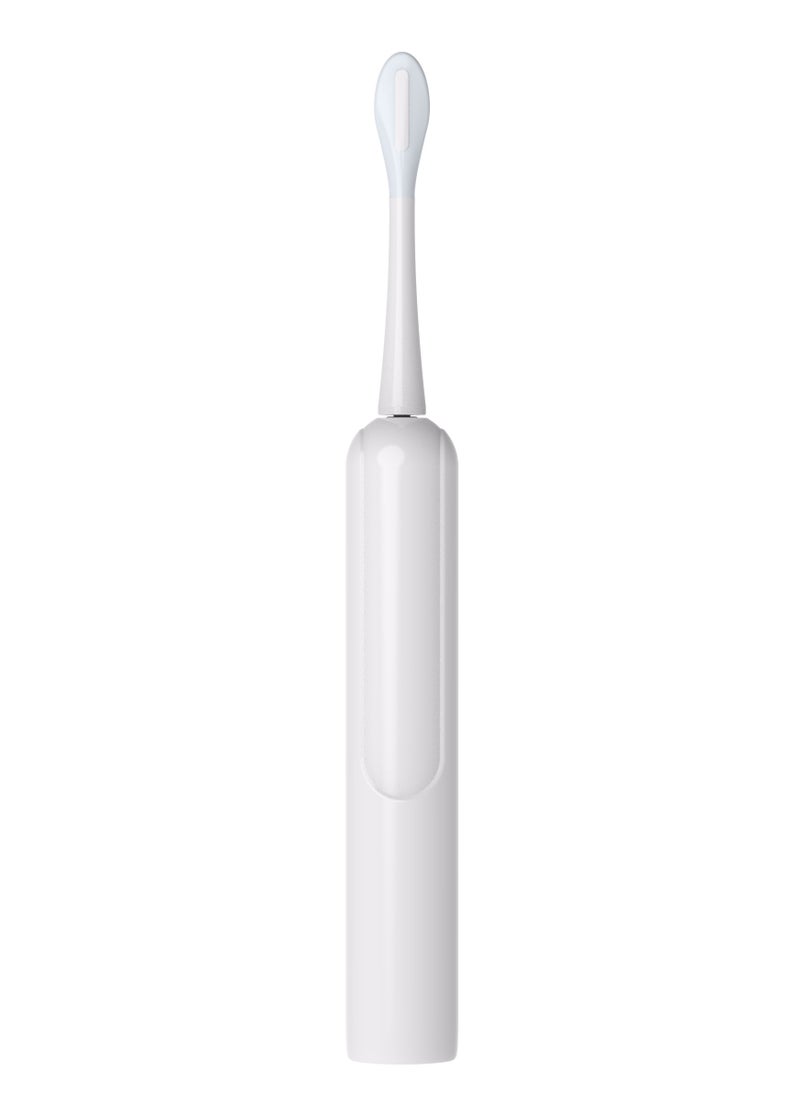 4-Mode Cleaning Smart Toothbrush 28400 VPM with TFT Display & 2 Replaceable Heads / Nylon Bristles / Battery Level Display & Language Setting / Up to 50 Days Working Time / 100 Uses Single Charge - White