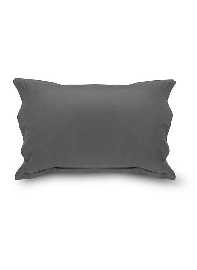 Wakefit Solid Pillow Cover | Premium Cotton 144 TC Pillow Covers Standard - 18 x 27 inches (Grey - Set of 2)