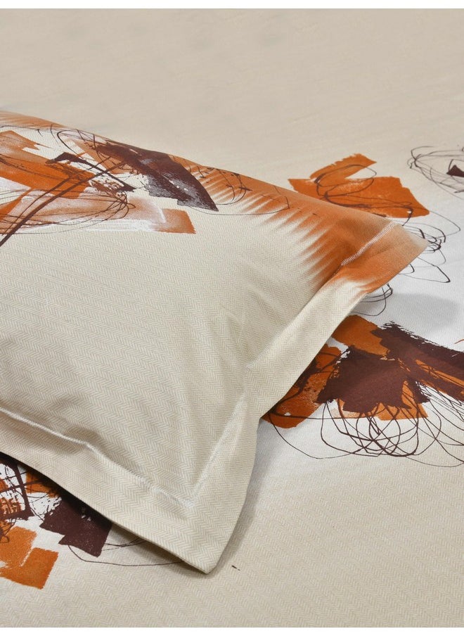 MAFATLAL Classics -186 TC Pure Mercerized Cotton King Size Bedsheet 108x108 inches (Cream)