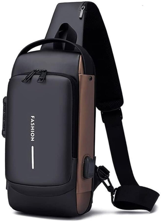 SUPAAR Anti Theft Sling Bag Crossbody Shoulder Bags Waterproof Travel Chest Pack with USB Charging Port