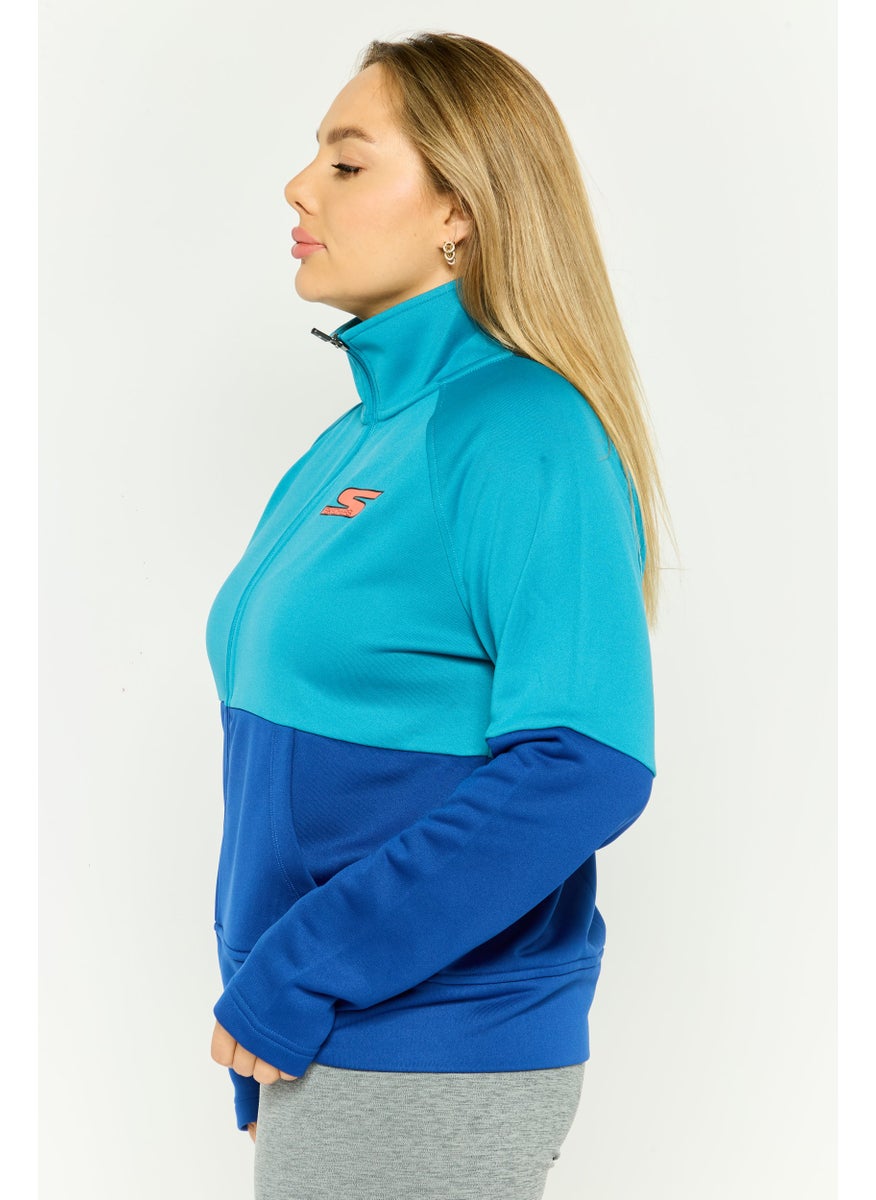 Women Sportswear Fit Long Sleeves Training Sweatshirt, Blue