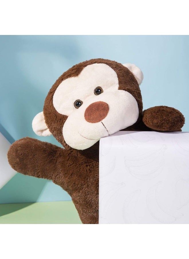 HomeTop Premium Classic Rubber Hot or Cold Water Bottle with Cute Stuffed Animal Cover (2 Liters, Brown Monkey)