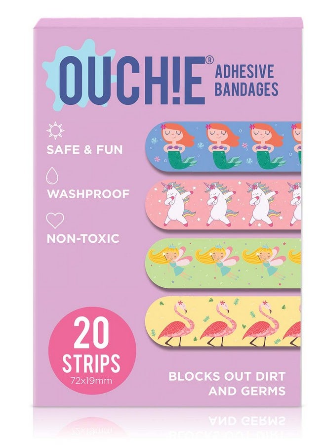 Aya Papaya Ouchie Non-Toxic Printed Bandages Double Combo (40 Pack) - Yellow & Lavender
