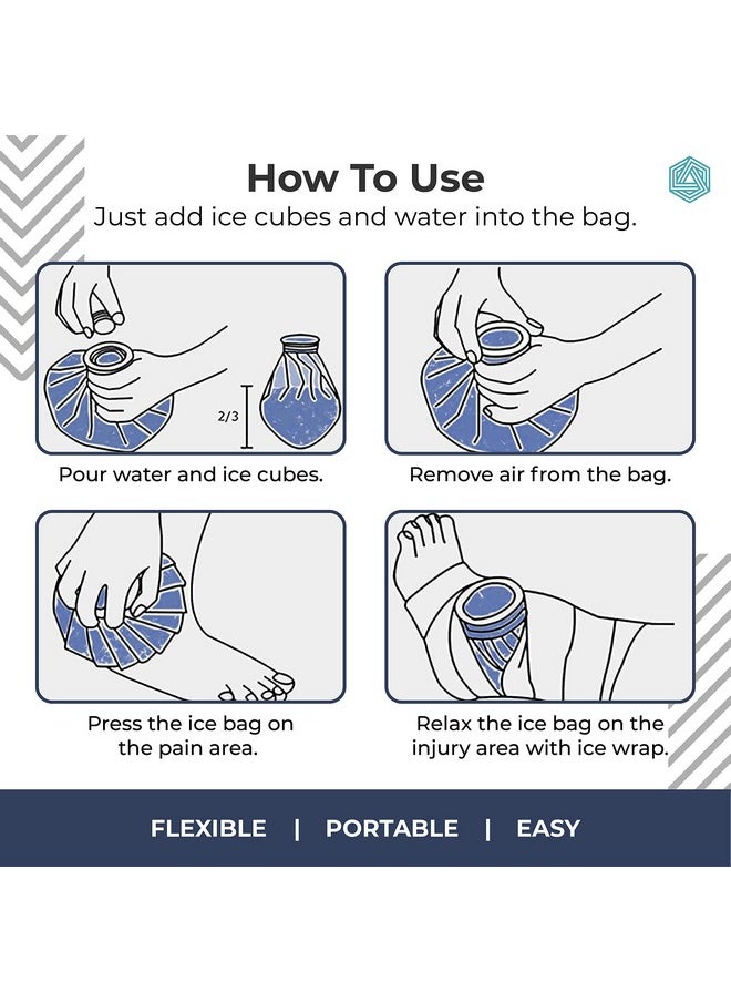 Boldfit Ice bag for Pain Relief Cold - Ice Pack Bag for Pain Relief - Cold Water Bag for Pain Relief, Injuries, and Cold Therapy (12 Inch - Blue Star for Adults)