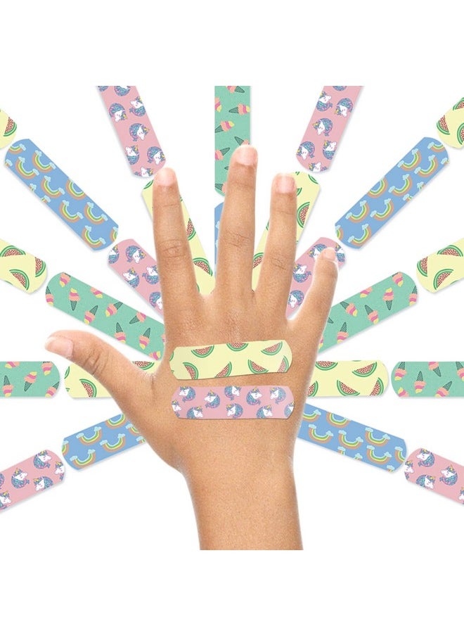 Aya Papaya Ouchie Non-Toxic Printed Bandages Double Combo (40 Pack) - Pink & Orange