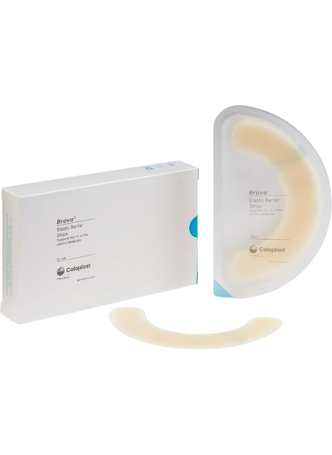 Coloplast Brava 120700 Barrier Strips, 5Long, Elastic, Box of 20