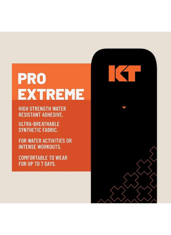 KT Tape Pro Extreme Synthetic Kinesiology Athletic Tape, 20 Count, 10” Precut Strips, Titan Tan