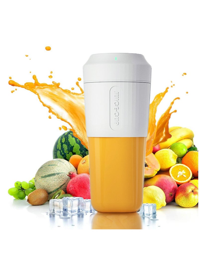 Mini Portable Blender Personal Blender 350ml Smoothie Shake Maker Fruit Juice Cup with Four Blades Handheld Juicer Machine 3000mAh Rechargeable 24000rpmormin for HomeorOffice