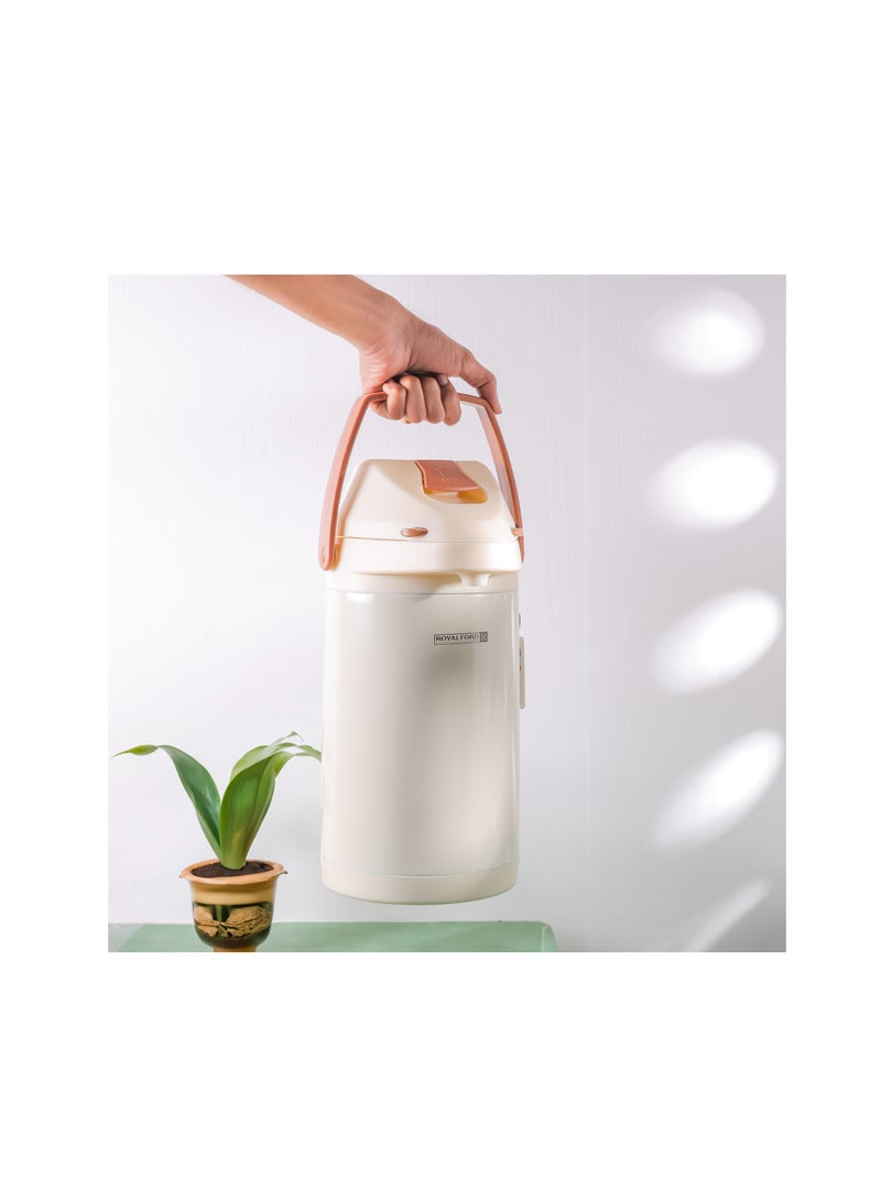 Royalford 3.5 L Airpot Flask- RF12149/ 360-Degree Rotating Base, Asbestos-Free Glass Inner/ Keeps the Drink Hot for 18 Hour and Cold for 24 Hours Multicolor