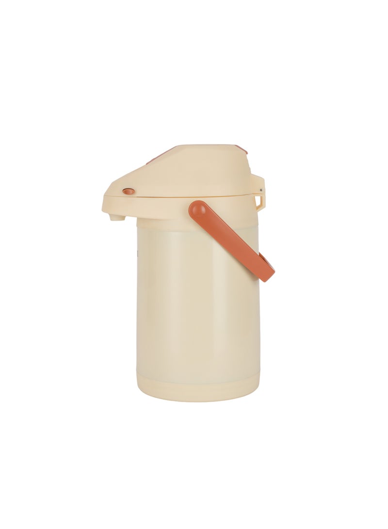 Royalford 3.0 L Airpot Flask- RF12148/ 360-Degree Rotating Base, Asbestos-Free Glass Inner/ Keeps the Drink Hot for 18 Hour and Cold for 24 Hours Multicolor