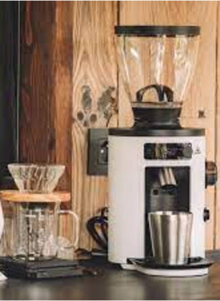 X54 Allrounder Home Electric Coffee Grinder, Easily Swappable Fronts for Espresso to Cold Brew, 54mm Flat Steel Burr With 1-2.8g of Coffee Grinding Capacity/sec, Multifunctional LED Display, App Connectivity through Wifi, 220-240 V, 50/60 Hz, 500g Bean Hopper - White
