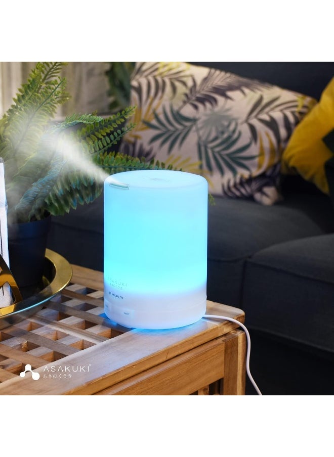 ASAKUKI 300ML Essential Oil Diffuser, Quiet 5-in-1 Premium Humidifier, Natural Home Fragrance Aroma Diffuser with 7 LED Color Changing Light and Auto-Off Safety Switch-Upgraded Version