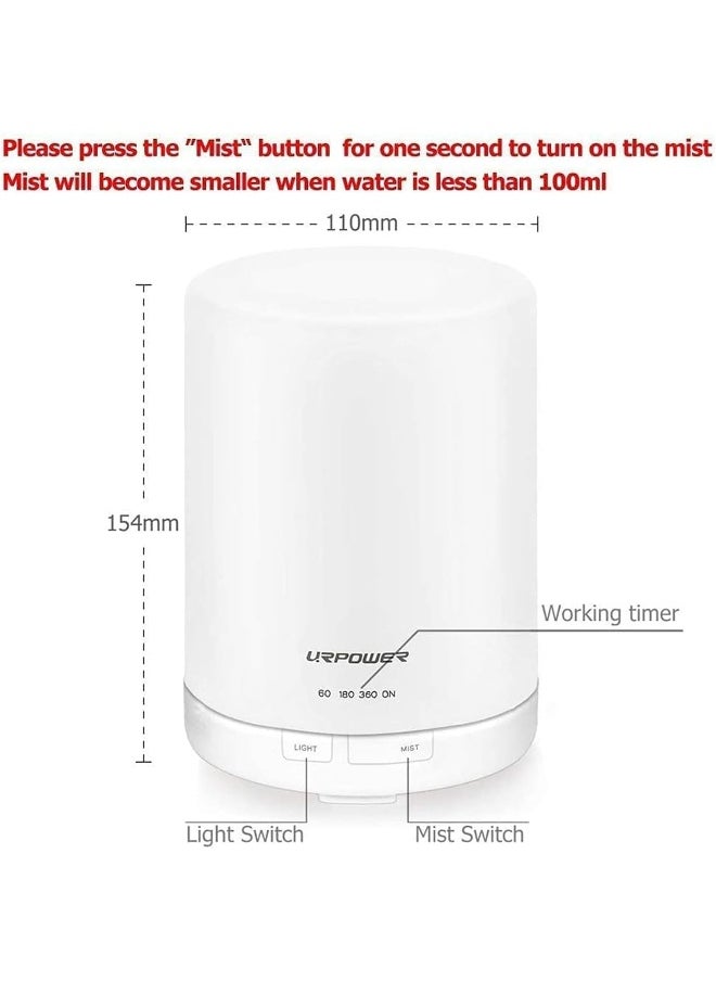 URPOWER Aroma Essential Oil Diffuser with Night Light - 300ml