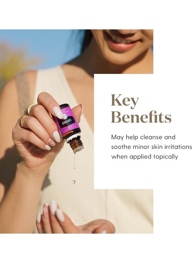 Young Living Lavender Essential Oil | 15ml | 100% Pure Lavender Oil | Aromatherapy Oil for Diffuser and Lavender Essential Oil for The Skin | Steam Distilled from Lavender Flowers